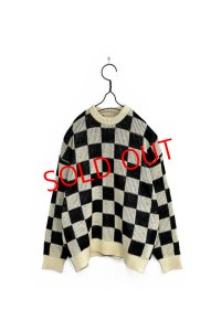 FACCIES/Re/C CHECKERED FLAG KNIT PO BLACK