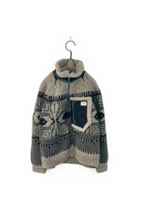 elephant TRIBAL fabrics/HYBRID COWICHAN BLOUSON BEIGE