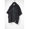 画像3: elephant TRIBAL fabrics/FRONT PANEL ZIP SHIRT BLACK