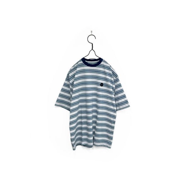 画像1: NNBF/MULTI BORDER T-SHIRTS BLUE