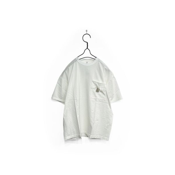 画像1: ETHOS/TASSEL FRINGE T WHITE