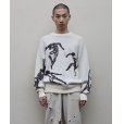 画像10: BAL/JACQUARD COTTON CREWNECK SWEATER WHITE