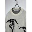 画像4: BAL/JACQUARD COTTON CREWNECK SWEATER WHITE