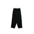 画像1: SUPERTHANKS/WIDE TUCK SWEAT TROUSERS BLACK (1)