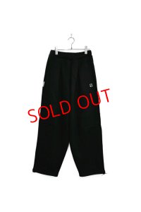 SUPERTHANKS/WIDE TUCK SWEAT TROUSERS BLACK