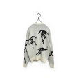 画像2: BAL/JACQUARD COTTON CREWNECK SWEATER WHITE (2)