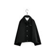 画像1: SUPERTHANKS/SOUTIEN COLLAR SHORT COAT BLACK (1)