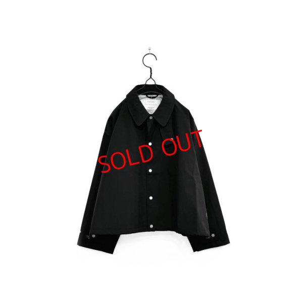 画像1: SUPERTHANKS/SOUTIEN COLLAR SHORT COAT BLACK