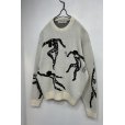 画像3: BAL/JACQUARD COTTON CREWNECK SWEATER WHITE