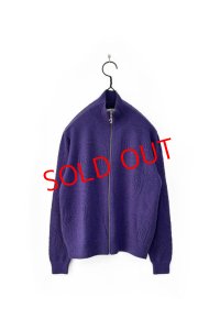 JieDa/RIPPLES ZIP UP KNIT PURPLE