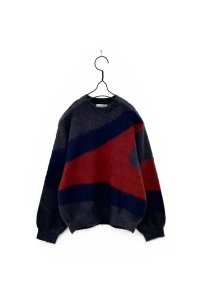 JieDa/MULTI COLOR KNIT NAVY