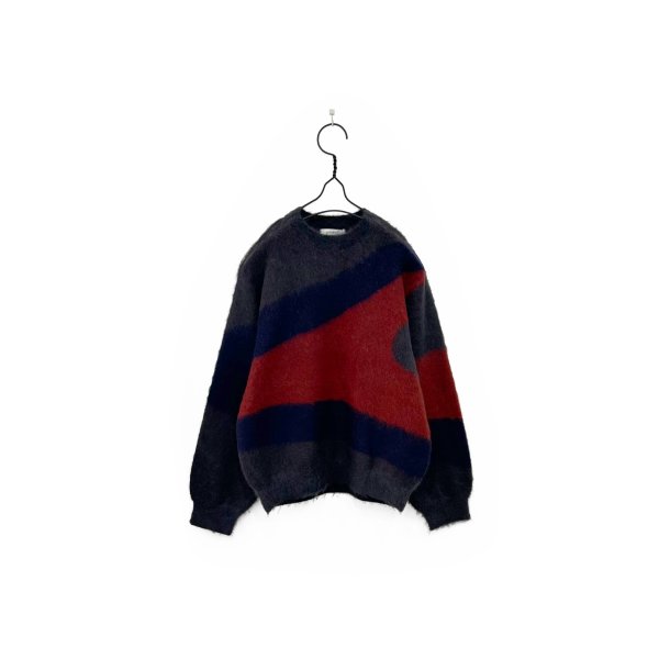 画像1: JieDa/MULTI COLOR KNIT NAVY