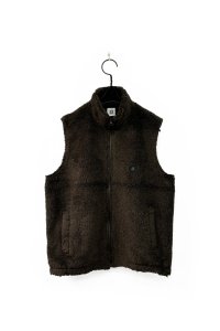 NNBF/FLEESE BOA VEST BROWN