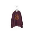 画像1: el conductorH/PIGMENT DYE COTTON CREWNECK SWEATER 'PENTAGRAM MAROON (1)