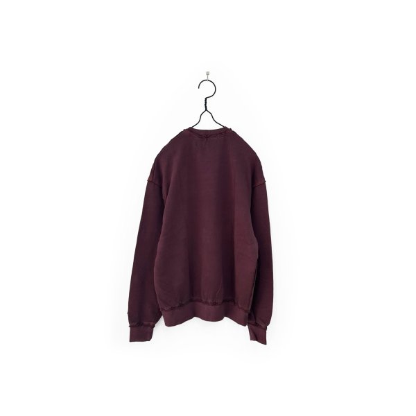 画像2: el conductorH/PIGMENT DYE COTTON CREWNECK SWEATER 'PENTAGRAM MAROON