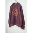 画像3: el conductorH/PIGMENT DYE COTTON CREWNECK SWEATER 'PENTAGRAM MAROON