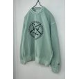 画像3: el conductorH/PIGMENT DYE COTTON CREWNECK SWEATER 'PENTAGRAM MINT