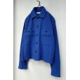 画像3: Diaspora Skateboards/COTTON KNIT POLO COLLAR CARDIGAN BLUE