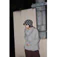 画像3: BAL/CHECKERED HAND KNIT BUCKET HAT WHITE