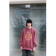 画像14: el conductorH/PIGMENT DYE COTTON CREWNECK SWEATER 'PENTAGRAM MAROON