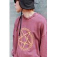 画像15: el conductorH/PIGMENT DYE COTTON CREWNECK SWEATER 'PENTAGRAM MAROON