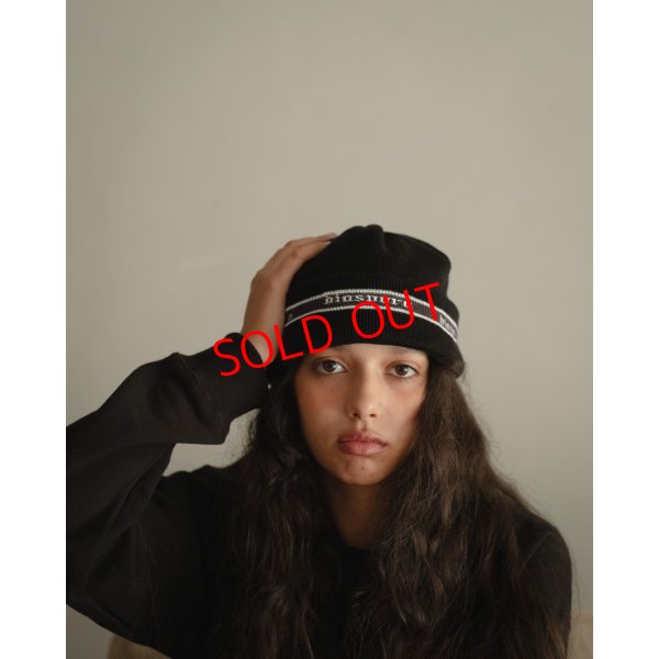 画像5: Diaspora Skateboards/EMBROIDERED LINED LOGO BEANIE BLACK