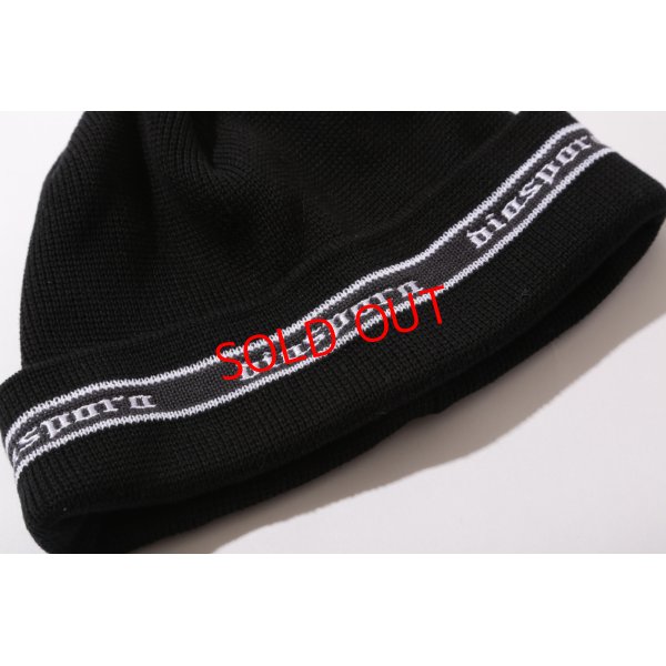 画像2: Diaspora Skateboards/EMBROIDERED LINED LOGO BEANIE BLACK