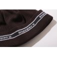 画像2: Diaspora Skateboards/EMBROIDERED LINED LOGO BEANIE BROWN (2)