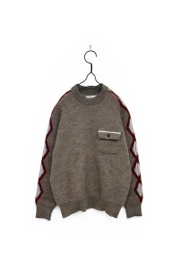 wonderland/CROSS SWEATER BROWN