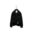 画像1: elephant TRIBAL fabrics/SUEDE PATCHWORK ZIP KNIT BLACK (1)